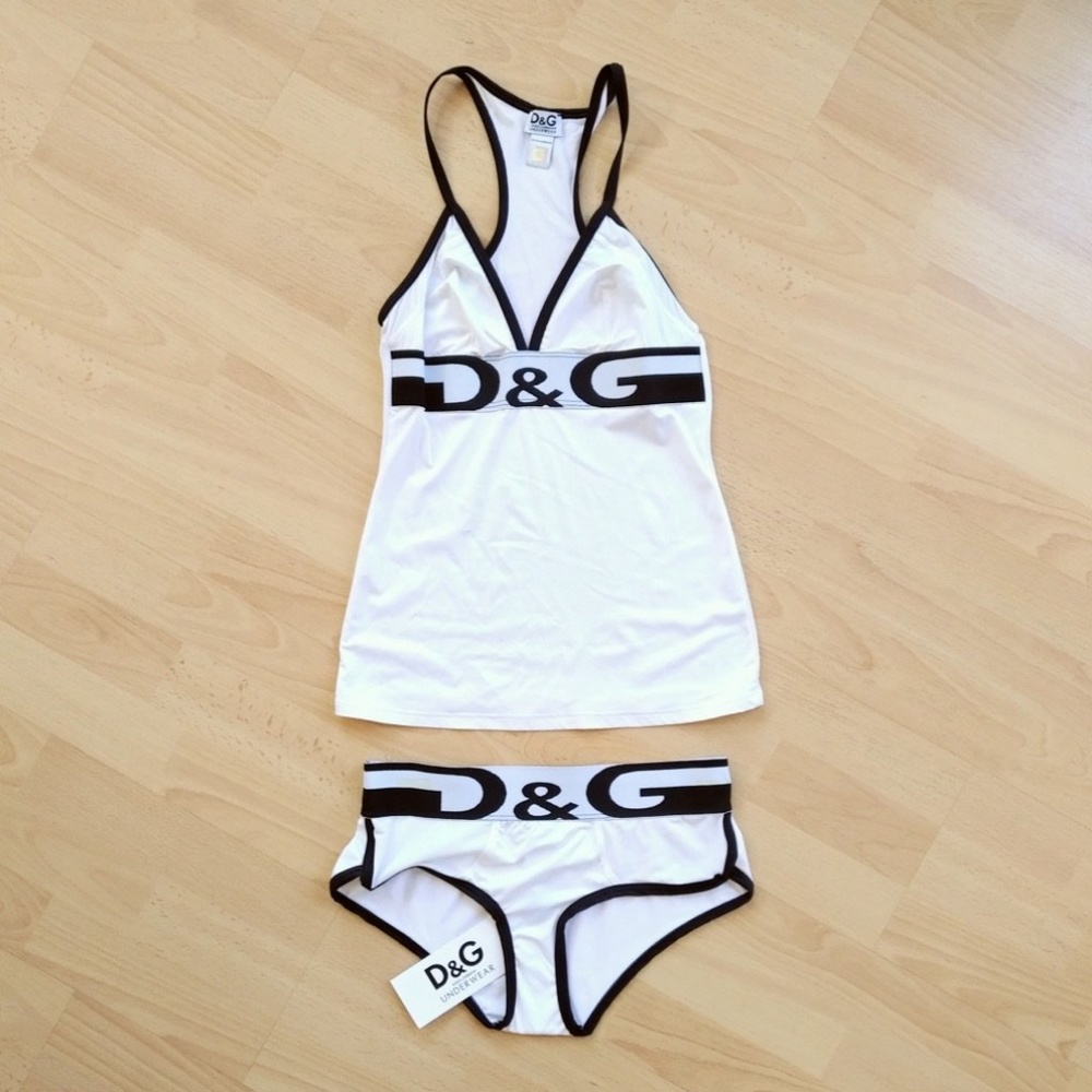 D&G Women Underwear Tank Top and Boyshorts Set